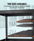 Two Pack 1U Server Rack Shelves With Vented Cantilever Tray for 19 Inch Racks 10 Inch Deep Heavy Duty wall mount shelf