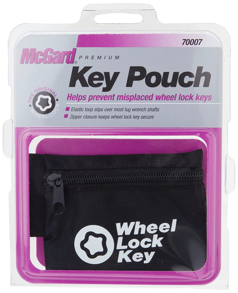 Black Nylon Wheel Key Lock Pouch Game Changer For Wheel Locks And SplineDrive Tools in retail packaging with elastic loop