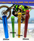 All In One Dirt Bike Tire Change Kit for 16 to 21 Inch Wheels with 15mm 17mm 20mm 25mm Axle Shafts colorful aluminum rods