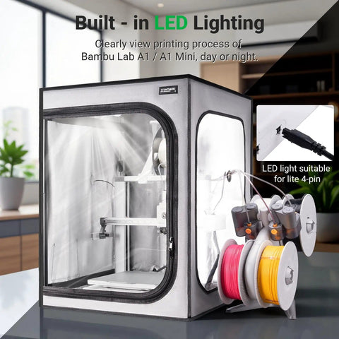 3D Printer Enclosure With Built In Ventilation Kit For Bambu Lab A1 And A1 Mini Combo Fireproof Dustproof Constant Temp Cover