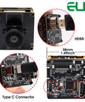 4K USB HDMI Camera Module With 120 Degree Wide Angle Lens 4K 30fps PC Webcam showing Type C connector and HDMI port