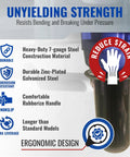 Heavy Duty Metal Water Filter Housing Wrench Built To Last 4.8 Inch Inside Diameter Fits Pentek 150295 American Plumber 152037 Culligan HF Series US Water 2.5x10 And 20 Inch Housings, features and ergonomic design details