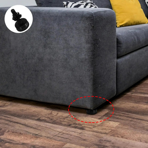 Heavy Duty Adjustable Furniture Leveling Legs Set 8 Pieces Rugged Carbon Steel and Nylon Construction under sofa