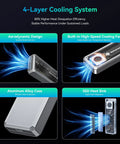 No Fuss M.2 NVMe Enclosure Delivers Blazing 40 Gbps Speeds For Thunderbolt 4 And USB 4 Drives, showing cooling system features.
