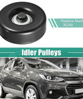 Chevy Express Silverado 1500 2500 3500 Idler Pulley Kit With Bolt For GMC Savana Sierra 36299 Durable Dust Shield