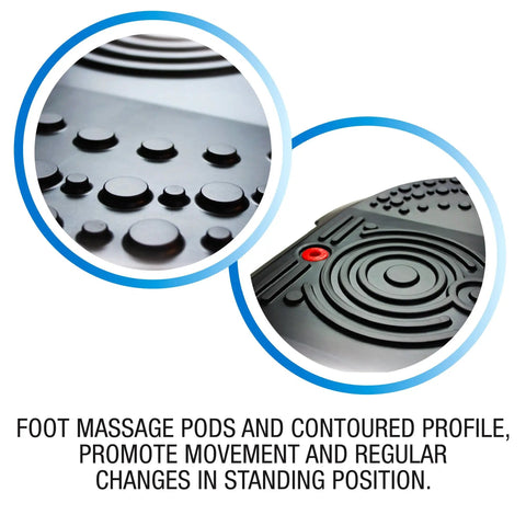 System 2000M Lite Ergonomic Anti Fatigue Floor Mat With Non Slip Base For Standing Desks, Perfect For Home Office Kitchen And Gaming, 16 x 24 Inches, Black