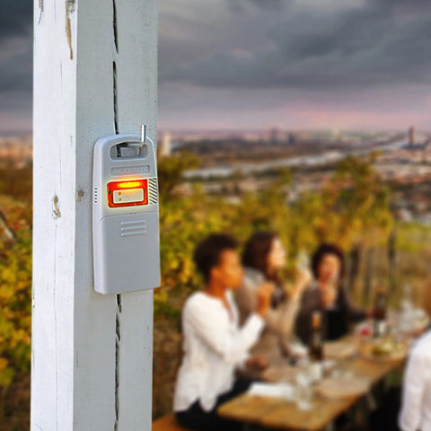 Lightning Detector Sensor With Outdoor Temperature And Humidity Monitor Weather Resistant Detects Lightning Up To 25 Miles