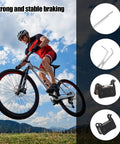 Cyclist descending hill with 8 Pairs Resin Semi Metal Bicycle Disc Brake Pads Replacement For Shimano Deore XT XTR LX