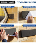 Installation steps for WP01 Garage Wall Protector For Cars And SUVs No Tools Needed Door Guard Shield Heavy Duty EVA Foam With Fiberglass Backing Waterproof And Scratch Resistant White 2 Pack Designed In Australia on brick wall.