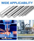 2 Pcs Linear Motion Rods 5mm OD 400mm Length Steel Shaft Guides For CNC Machines And 3D Printers, Smooth Precise Rods For Accurate Linear Movement, Reliable Linear Rail Shafts. Silver steel rods for engraving machines and automation