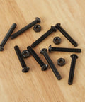50Pcs M6 Button Head Socket Cap Screws Kit With 50 60 70 80mm Lengths Fully Threaded 10.9 Grade Alloy Steel Black Oxide Finish