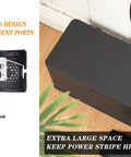 2 Pack Foldable Cable Management Boxes For Big Wires, 13.5 X 6 X 5.5 Inches showing cables organized inside box