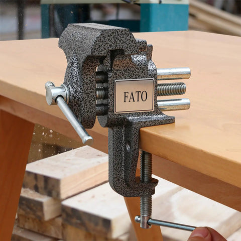 Heavy Duty 3 Inch 360 Swivel Clamp On Bench Vise Drops A Knockout 800 Pound Lockdown Grip for woodworking