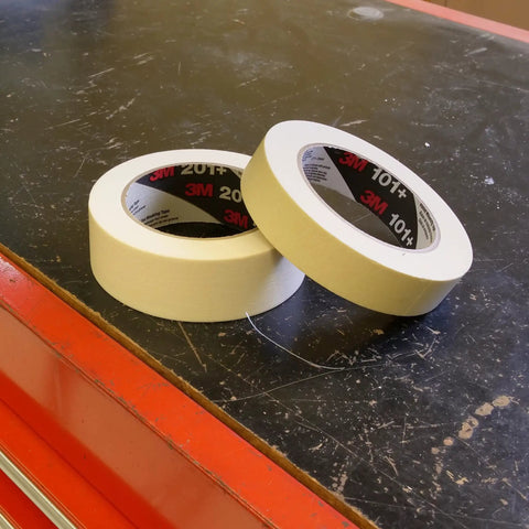 Light Duty General Use Masking Tape Tan Crepe Paper 1.42 In By 2.15 In With 4.4 Mil Adhesive Easy Tear Multi Surface Grip Strong But Gentle