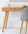 Eight Outlet Surge Protector Power Strip With 25 Foot Flat Plug 4200 Joules Separated USB Ports under desk setup