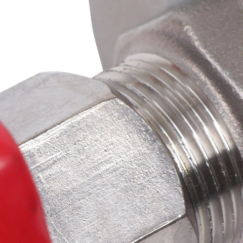 Close-up of Stainless Steel Gate Valve DN50 2 Inch NPT Full Port Industrial Grade for water and oil lines, showing thread detail.
