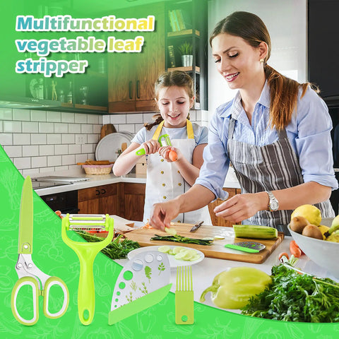 Upgraded Herb Scissors Set With Leaf Stripper And Five Blade Stainless Steel Kitchen Shears For Easy Chopping Of Herbs And Veggies, Peelers Included, A Great Gift For Parsley, Rosemary, Chive, Salad Greens And More, kitchen demo