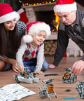 Family building with Solar Powered STEM Robotics Kit For Kids Aged 8 To 13 Build 12 Solar Robots Educational Science Experiment Set For Boys And Girls A Fun Hands On Learning Toy For 8 9 10 11 12 13 Year Olds Gray.