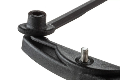 Close-up of Beefy Heavy Duty Adjustable Marine Battery Tray with stainless steel fasteners for secure battery mounting