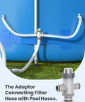 Dual Split Hose Plunger Valve For Above Ground Pools Replacement Shut Off Valve With Two Inlet Ports Easy Flow Control No Fuss Backwash And Filter Maintenance For Your Pool System, plastic hose connector