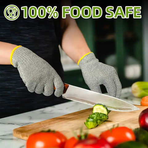 Ambidextrous Cut Resistant Kitchen Gloves ANSI A7 Five Times Cut Protection Food Grade Gloves For Chefs Mandoline And Meat Prep