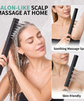 SR SUN RISE 12 Inch Ceiling Mount Shower System,Matte Black with soothing water spray during scalp massage.