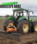 3 Point Rock Rake For Category 0 Tractors With 360 Degree Rotation Replaceable Spring Tines And Pin Hitch Tow Behind Dethatcher