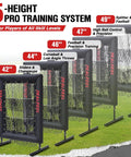 Baseball Pitching Net Pro With 9 Hole Strike Zone Target, 20x30 Inch 5 Height Adjustable Portable Easy Setup Training Net