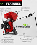 Heavy Duty 212cc 4 Cycle Chipper Shredder With 20 To 1 Reduction Turns Branches Up To 3 Inches Into Mulch with Viper engine