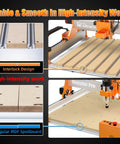 T-Slot Hybrid Spoilboard Work Table With Aluminum Profile Base Frame Upgrade Kit For XE-Ultra Core CNC Router, close-up view