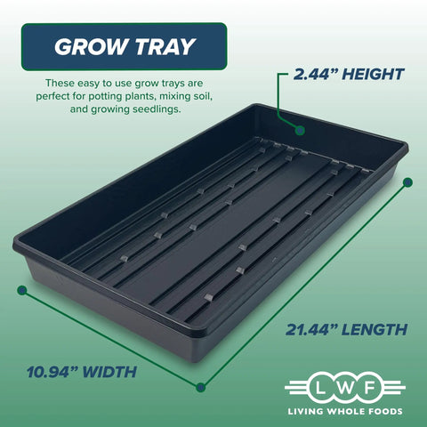 10 Pack No Drain Holes Plant Growing Trays 20 By 10 Inches for Seedlings Indoor Gardening Microgreens Wheatgrass Ideal Use