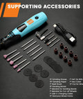 All Purpose Cordless Rotary Tool With Three Speed Settings 5000 12000 18000 RPM Rechargeable Mini Power Tool and 43 accessories