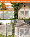 4x6 Ft Clear Tarp For Outdoor Use Heavy Duty PE Clear Vinyl Tarp With Reinforced Grommets covering chicken coops and dog house
