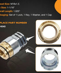 Marine Propeller Lock Set Featuring Three Quarter Inch 16 Thread Locking Nut With Free Spinning Collar For Mercury MerCruiser And OMC
