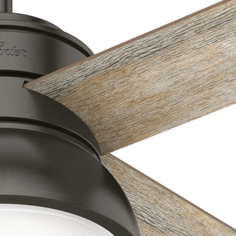 Close-up of Viola Brushed Nickel Ceiling Fan With Led Light Kit And Pull Chain 52 Inch Quiet Dope Airflow Multi Speed Reversible Motor
