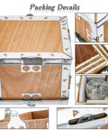 Precision Bottom Track Roller Replacement For SVL Compact Track Loader Undercarriage Fits SVL65 75 90 95 97 Parts detailed view of packing, showing wooden box with metal edges.