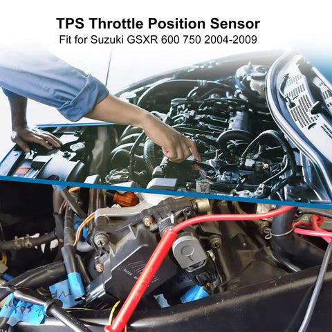 Throttle Position Sensor For GSXR 600 750 2004 2009 Plug And Play Direct Fit 13580-29G00 13580-29G00-000 Replacement Part For Motorcycle Engine Management And Performance installed on Suzuki GSXR engine
