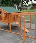 Deluxe Large Wood Chicken Coop With Nesting Box And Run For 3 To 5 Chickens Durable Fir Construction Easy Clean Tray Secure