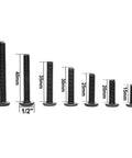 Premium M6 X 15mm Black Hex Socket Cap Bolts And Nut Hardware Kit with various lengths displayed for assembly and repair.