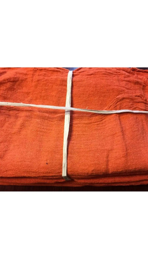 Bundle of Orange 2500 Count Shop Towels Rags Industrial Grade 13x14 Heavy Duty Cotton For Mechanics Auto Shops And Workshops