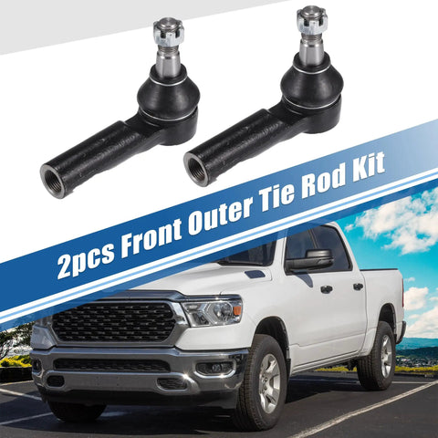Dodge Ram 1500 Front Outer Tie Rod Ends Kit 2 Pack Direct OE Replacement ES80574 For Tight Steering And Beefed Up Ride On Rough Roads Safer Handling And Quicker Response On Every Drive., 2pcs front outer tie rod ends for Ram 1500