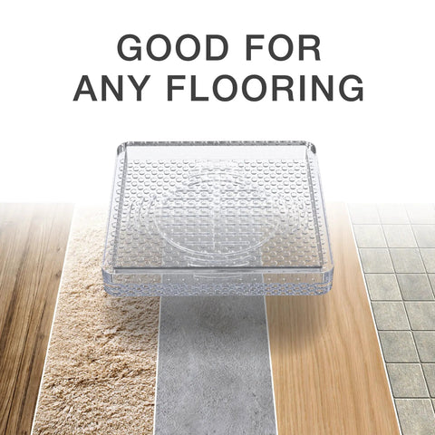 Square Anti Slip Furniture Pads Straight Up Gotta Keep Heavy Tables Locked Down Clear Protective Covers on various flooring surfaces