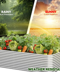 2 Pack Tall 8x4ft Corrugated Galvanized Steel Raised Garden Beds For Veggies, Herbs, And Flowers, Above Ground Outdoor Raised Bed Kit