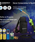 Propane MAPP Gas Torch Kit With Long Five Foot Hose Trigger Ignition Holster And Included MAPP Cylinder For Welding Brazing