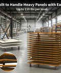 Built Tough 15 Tier Paint Drying Rack For Cabinet Doors And Wood Panels Heavy Duty Steel Rack with adjustable tiers.