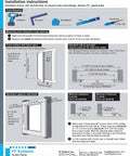 Installation instructions for Straight Up Solid Aluminum Access Panel 24 By 36 Inch with tools and measurements for drywall.