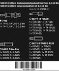 Image showing components of the All-In-One Adjustable Torque Screwdriver Set 0.3-3.0 Nm With Rapidaptor, includes driver and bit specs.