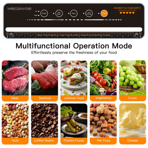 No Sweat Automatic Vacuum Sealer That Works Like A Charm With 80Kpa Suction for food preservation options like meat and vegetables.