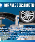 Replacement 5 Foot Hose For Oreck XL Canister Vacuums - flexible black hose beside car tire, durable construction