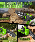 Cordless Mini Chainsaw 6 Inch With Dual Battery Power Handheld Electric Chain Saw Auto Oiler for cutting logs and garden use